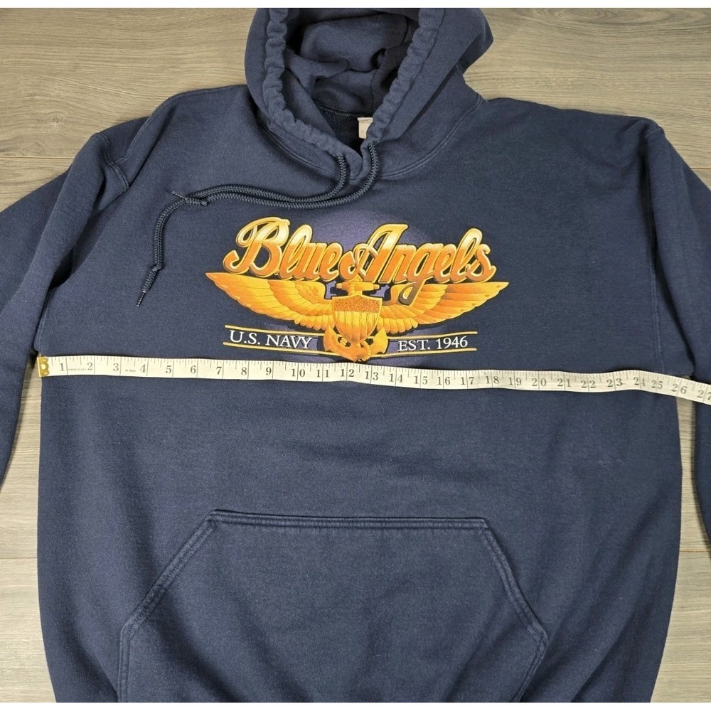 US Navy‎ Blue Angels Hoodie Jacket Mens XL Gildan Ultra Cotton - Picture 7 of 13
